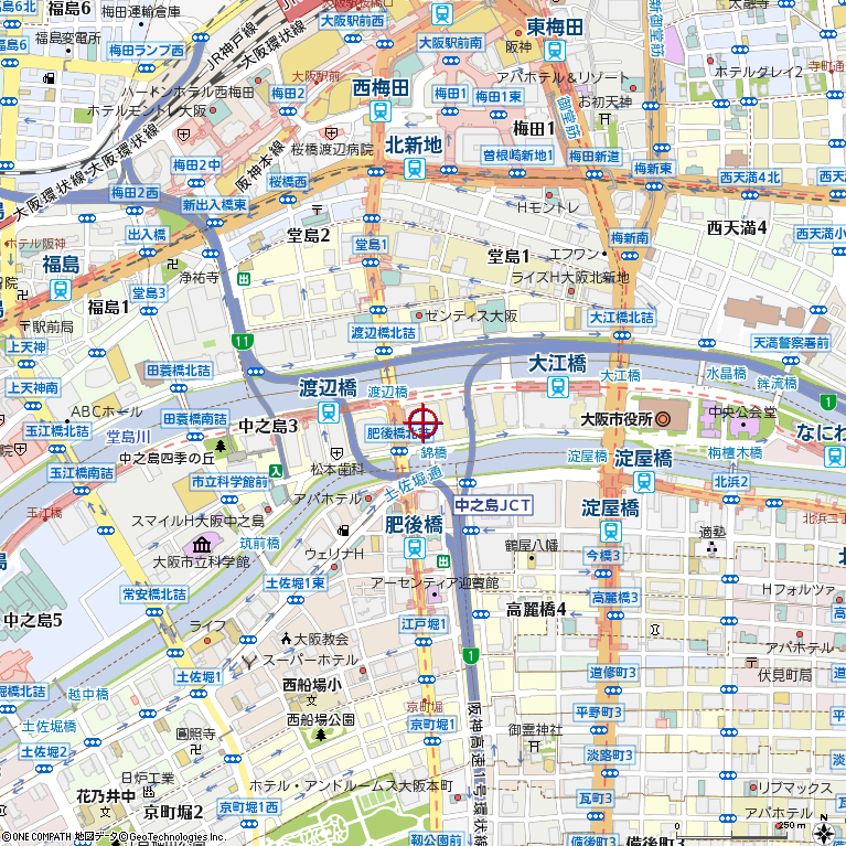 株式会社日立ソリューションズ西日本付近の地図